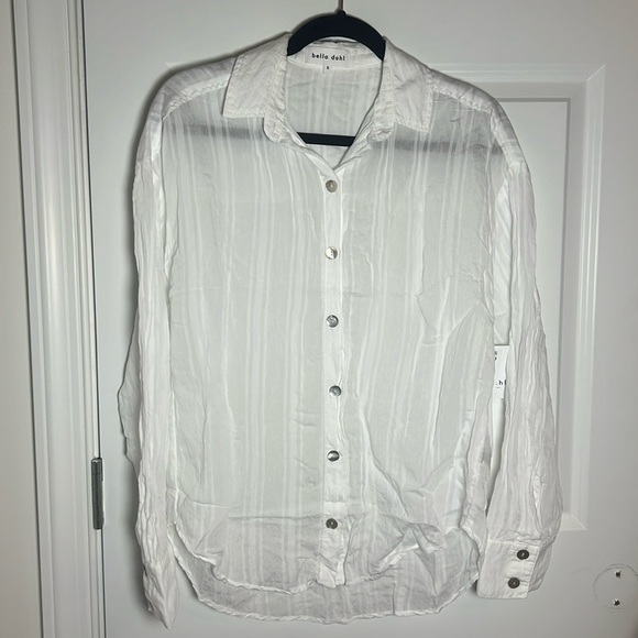 Bella Dahl White Button Down Blouse Size Small - Picture 1 of 8